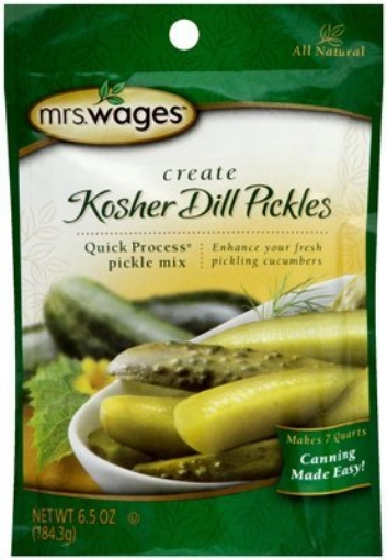 Picture of MRS. WAGES W622-J7425 KENT PRECISION FOODS MRS. Wages Quick Process Kosher Dill Pickle Mix (PK-12-EA)