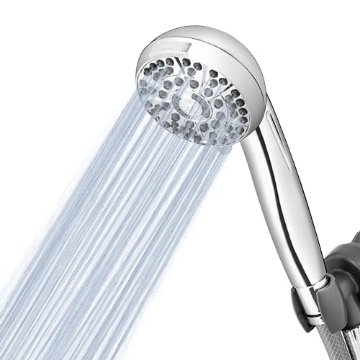 Picture of Waterpik XAS-643E Waterpik High Pressure Hand Held Shower Head With Hose, PowerPulse Massage 6-Mode, Chrome XAS-643E (EA)