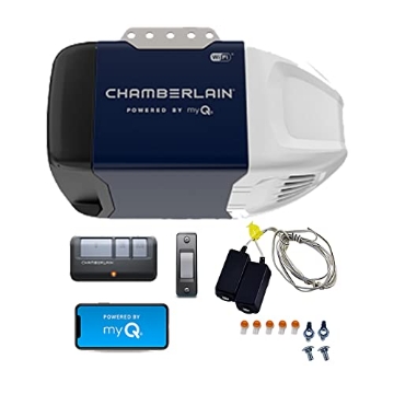 Picture of THE CHAMBERLAIN GROUP INC B2202 CHAMBERLAIN B2202 Smart Wi Fi Enabled Belt Drive Garage Door Opener with Remote, Push Button Controller, Safety Sensors, and myQ App Connectivity (EA)