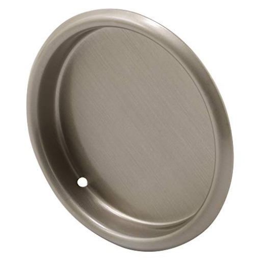 Picture of Prime N 7209 Slide-Co 163920 Mortise Closet Door Pull, 5/16 In. Depth x 2-1/8 In. Outside Diameter, Solid Steel, Satin Nickel Finish (2 Pack) (EA)