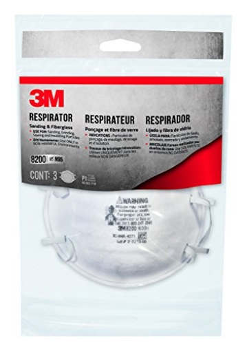 Picture of 3M 8200H3-DC 3M Sanding and Fiberglass Respirator, 3-Pack (EA)