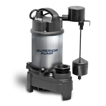 Picture of SUPERIOR 92571 Superior Pump 92571 1/2 HP Stainless Steel and Cast Iron Sump Pump with Vertical Switch, .5 hp (EA)