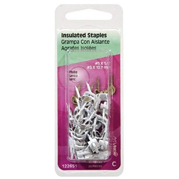 Picture of HILLMAN 122651 Hillman No. 5 x 1/2 in. L White Steel Insualted Staples 5 Ga. 25 lb. (PK-6-EA)