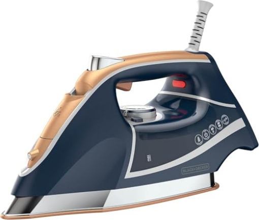 Picture of Black Rain Ordnance D3300 BLACK+DECKER Elite Pro-Series Steam Iron, 6 Settings 1700 Watt, Navy (EA)