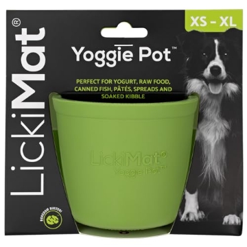 Picture of INNOVATIVE PET PRODUCTS LM5301GN-DR LICKIMAT Yoggie Pot – Distraction, Fun and Enrichment. Long Lasting Rubber Licking Treat Dispenser for All Dog Sizes and Slow Feeder for Small Dogs - Green (EA)