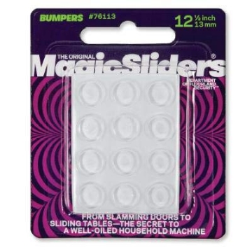 Picture of MAGIC CHEF 76113 Magic Sliders Vinyl Bumper Pads Clear Round 1/2 in. W x 1/2 in. L 12 pk Self Adhesive (PK-6-EA)
