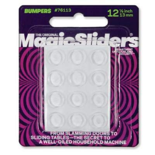 Picture of MAGIC CHEF 76113 Magic Sliders Vinyl Bumper Pads Clear Round 1/2 in. W x 1/2 in. L 12 pk Self Adhesive (PK-6-EA)