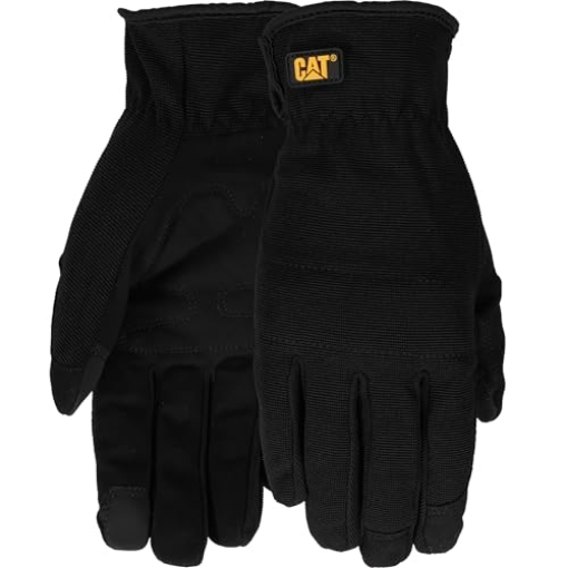 Picture of CAT CAT012260L CAT® CAT012260L Touchscreen Padded Palm Utility Glove Black (EA)