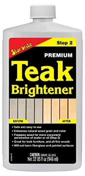 Picture of Star Micronics, Inc 81532 STAR BRITE Premium Teak Brightener - Enhances Natural Wood Grain & Restores Tone & Color While Preparing for a More Consistent Application of Teak Oil, Sealer or Stain - 32 OZ (081532) (EA)
