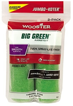 Picture of WOOSTER RR310-4 1/2 Wooster Brush RR310-4 1/2 Jumbo-Koter Big Green Paint Roller, 4-1/2 in L, Fabric Cover, Phenolic Core, 4.5 Inch (EA)