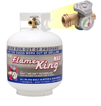 Picture of FLAME KING YSN230 Flame King YSN230 20LB Steel Propane Tank Cylinder With Overflow Protection Device Valve and Built-in Gauge, Great For Grills And BBQs (EA)