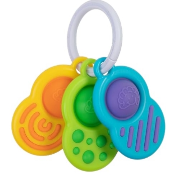 Picture of FAT BRAIN TOY FA348-1 Fat Brain Toys Dimpl Clutch, Popping Sensory Take-Along Baby Toy & Teether for Babies 0 Months+, Fidget Toy (EA)