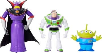 Picture of Disney Software JCF19 Mattel Disney Pixar Storytellers Story Intergalactic 3-Pack of Action Figures, 4-Inch Scale Buzz Lightyear, Zurg & Alien Posable Toys (EA)