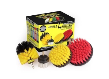 Picture of USEFUL PRODUCTS LLC 7.8033E+11 Drillbrush Drill Brush Attachment Set – Power Scrubber Brush for Tub, Tile, Shower, and Grout – All-Purpose Household Cleaning Brushes for Drill, Auto Detailing Brushes - Electric Grout Cleaner Kit (EA)