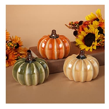 Picture of GERSON COMPANY/GIL DIVISION 2274990 Gerson 4 in. Harvest Pumpkin Fall Decor (PK-3-EA)