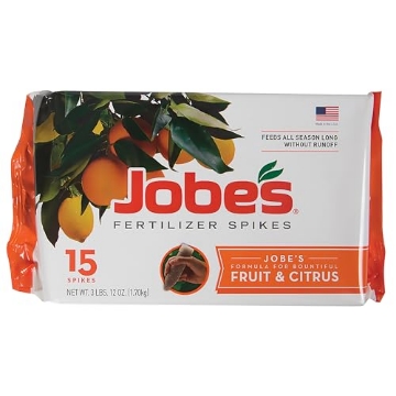 Picture of Jobes 01612 Jobe’s Garden Fertilizer Spikes, Easy Plant Care Slow Release Fertilizer for Fruit and Citrus Plants and Trees, 15 Count (EA)