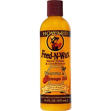 Picture of Howard Miller FW0016 Howard Products Beeswax Wood Polish & Conditioner, Feed-N-Wax, Beeswax Furniture Polish For Wood, 16 Oz, Orange (EA)