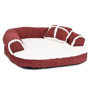 Picture of PETMATE INC 28377 Petmate Aspen Pet Sofa Bed with Pillow for Comfort and Support - One Size - Assorted Colors 20 by 16-Inch (EA)