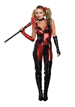 Picture of DREAMGEAR RL10321LG Dreamgirl Women's Harlequin Blaster Costume, Black/Red, Large (EA)