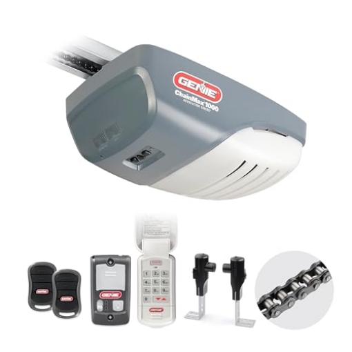 Picture of GENIE COMPANY 37280U Genie ChainMax 1000 Garage Door Opener - Durable Chain Drive - Includes two 3-Button Pre-Programmed Remotes,Wall Console, Wireless Keypad, Safe-T-Beams - Model 3022-TKH, 140V DC Motor,Gray (EA)