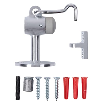 Picture of BRINKS BC40076 BRINKS Commercial - Floor Door Stop with Holder, Satin Chrome Finish - Non-Obtrusive Option to Protect Doors and Walls (EA)