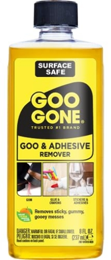 Picture of Goo Gone WMN2087 Goo Gone Adhesive Remover - 8 Ounce - Surface Safe Adhesive Remover Safely Removes Stickers Labels Decals Residue Tape Chewing Gum Grease Tar (EA)