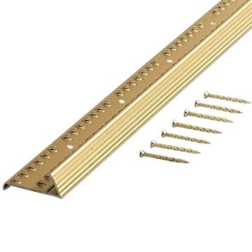 Picture of M-D BUILDING PRODUCTS 79053 M-D Building Products 79053 1-3/8 In. X 36 In. Satin Brass Aluminum Carpet Gripper w/Screw Nails (EA)