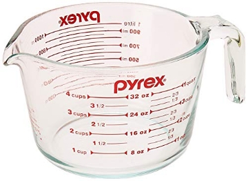 Picture of Pyrex 6001076 Pyrex (32 Oz) Measuring 4 Cup Glass, Clear, Red (PK-6-EA)