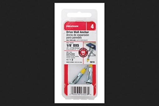 Picture of HILLMAN 5019 Hillman 1/8 in. Dia. x 1/8 X-Short in. L Metal Round Head Drive Wall Anchors 2 pk (PK-10-EA)