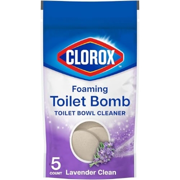 Picture of CLOROX(R) 60602 Clorox Foaming Toilet Bomb Toilet Bowl Cleaner, Bleach Free, Lavender Clean, 5 Count (PK-6-EA)