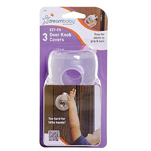 Picture of Dreambaby L908A Dreambaby EZY-Fit Clear Plastic Door Knob Covers 3 pk (EA)