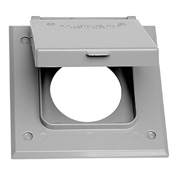 Picture of SIGMA ENGINEERED SOLUTIONS 14321 SIGMA ENGINEERED SOLUTIONS 14321 Weatherproof Outdoor 20/50 Amp Outlet Cover, Gray, Metal, 2-Gang (EA)