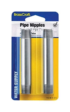 Picture of Brass Craft 113-06-4-CX D BrassCraft 3/8 in. MIP x 4 in. L Chrome Plated Brass Nipple (EA)