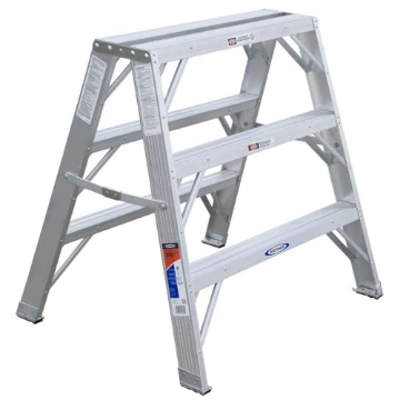Picture of Werner Co TW373-30 Werner TW373-30 Heavy Duty Work Step Ladder, 300 Lb, 3 in, 3 in, 3-Foot (EA)