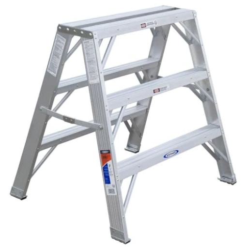 Picture of Werner Co TW373-30 Werner TW373-30 Heavy Duty Work Step Ladder, 300 Lb, 3 in, 3 in, 3-Foot (EA)