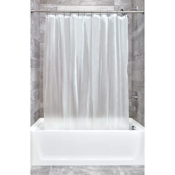 Picture of IDESIGN 14762 iDesign EVA Plastic Shower Curtain Liner, Mold and Mildew Resistant Plastic Shower Curtain for use Alone or With Fabric Curtain, 54 x 78 Inches, Frost (EA)