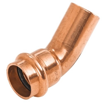 Picture of NIBCO INC 9046500PCU NIBCO Fig No PC606-2, 1-1/4 in. 45 Degree Copper Elbow FTG x Press, Solder, Leak Detect (EA)