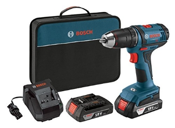 Picture of BOSCH SECURITY SYSTEMS, INC DDB181-02 Bosch Power Tools Drill Driver Kit DDB181-02 - 18V Cordless Drill/Driver Tool Set with 2 Lithium Ion Batteries, 18 Volt Charger, & Soft Carry Contractor Bag (EA)
