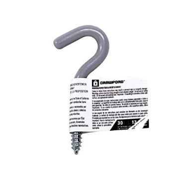 Picture of CRAWFORD SS20-25 Wellington Crawford Vinyl Coated Gray Steel Small Storage Hook 30 lb. Capacity 1 pk (PK-25-EA)