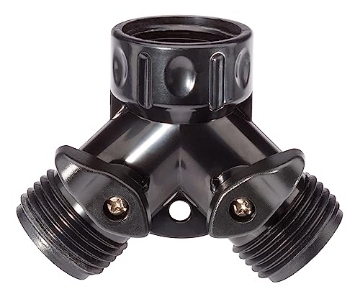 Picture of Rain Drip YFA075X Rain Bird YFA075X Drip Irrigation Dual Port Y Faucet Adapter, 3/4" Female Hose Thread x 3/4" Male Hose Thread, On/Off Valves (EA)