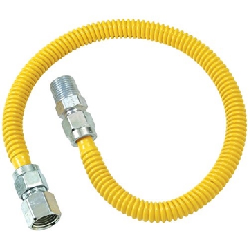 Picture of Eastman Kodak Company 20YE515036 Stainless Steel Gas Appliance Connector with Fitting, 3/8-In. I.D. x 1/2-In. O.D. (EA)