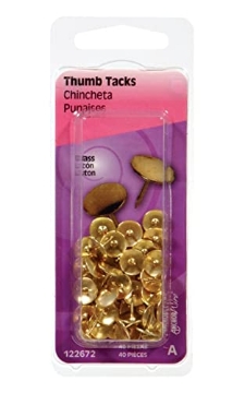 Picture of HILLMAN 122672 Hillman Yellow Push Pins 40 pk - Case of: 6; Each Pack Qty: 40; Total Items Qty: 2406 (PK-6-EA)
