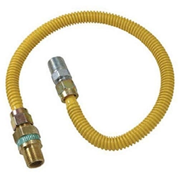 Picture of Eastman Kodak Company 20YE50V060B BRASS CRAFT CSSD44R-60P ProCoat Stainless Steel Straight Gas Connector with Excess Flow Valve (EA)