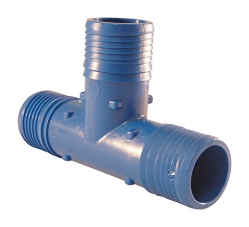 Picture of BLUE TWISTER ABTT114 Apollo Blue Twister 1-1/4 in. Insert x 1-1/4 in. Dia. Insert Acetal For Pressure Applications Tee (EA)
