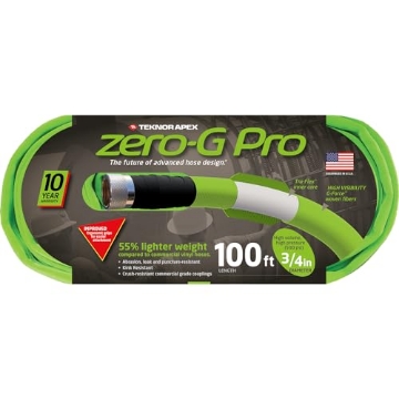 Picture of TEKNOR APEX 4300-100 zero-G Pro, 4300-100, Lightweight, Ultra Flexible, Durable, Kink-Resistant Garden Hose, 3/4" x 100', Green (EA)