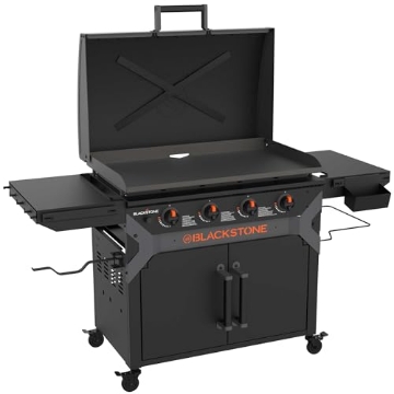 Picture of ACE TRADING - BLACKSTONE 3 2309 Blackstone 2309 Iron Forged 36” Omnivore Griddle with X-Braced Hood and Enclosed Cabinet, Powder Coated Steel, Black (EA)