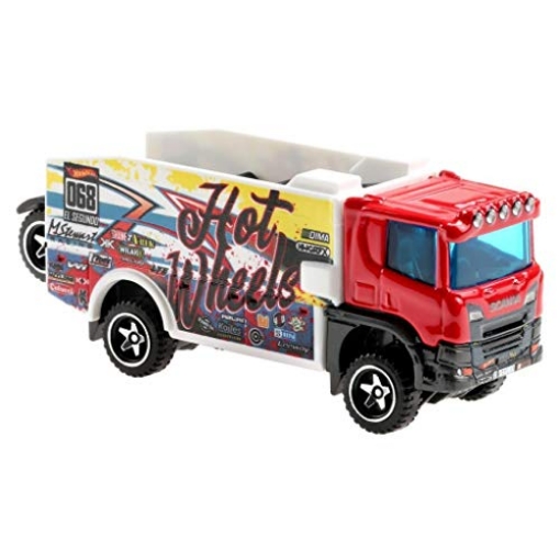 Picture of Hot Wheels BFM60 Hot Wheels Toy Truck & Car, Trackin' Trucks, 1:64 Scale Racing Rig & Car for On- & Off-Track Play (Styles May Vary) (EA)