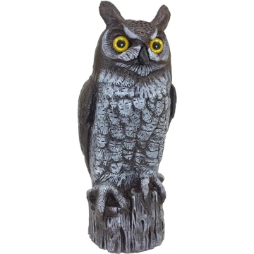 Picture of Dalen OW-6 Dalen Fake Owl Decoy to Scare Birds Away from Gardens, Rooftops, and Patios - Scarecrow Provides Chemical-Free Pest Control - Safe and Humane, 16" Great Horned Owl (EA)