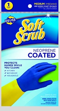 Picture of Soft Scrub 12681-26 Soft Scrub Neoprene Coated, Reusable Latex Household Glove Small (EA)