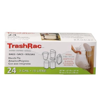 Picture of TRASHRAC 87024 Trashrac 3 gal. Trash Bags Handle Tie 24 pk (EA)
